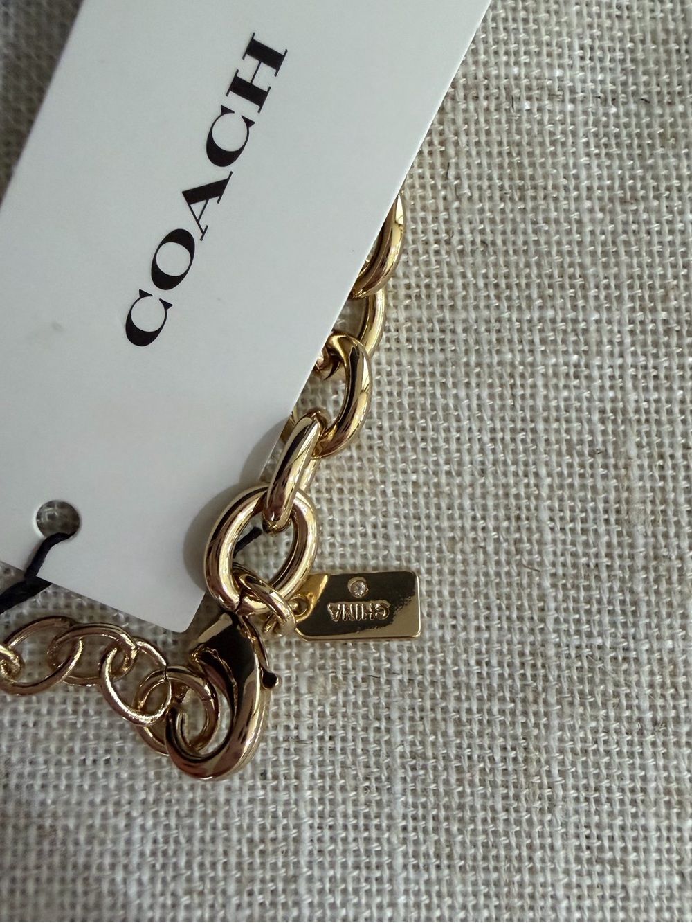 Coach Gold-Tone Chain Necklace with Rainbow Heart Pendant Locket NWT - Picture 6 of 7